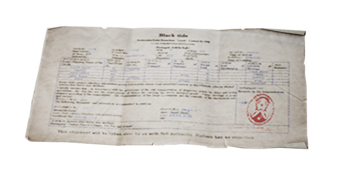Stamped Through Bill of Lading